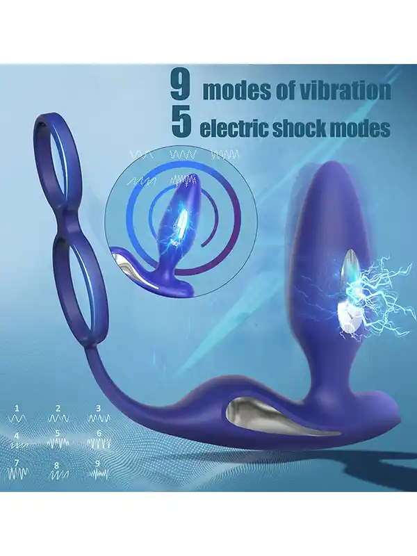 Penis Halkalı Prostat ve Elektro Şok Özellikli Anal Vibratör ürün görseli