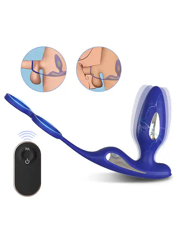 Penis Halkalı Prostat ve Elektro Şok Özellikli Anal Vibratör ürün görseli