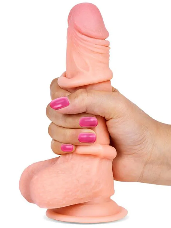 7" Dual Layer Oynar Derili Realistik Penis 18 cm ürün görseli