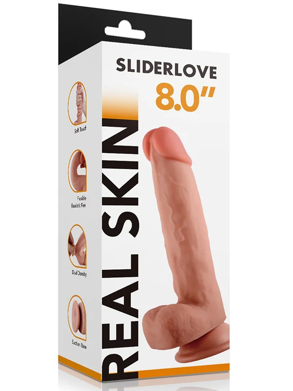 8" Dual Layer Oynar Derili Realistik Penis 20 cm ürün görseli