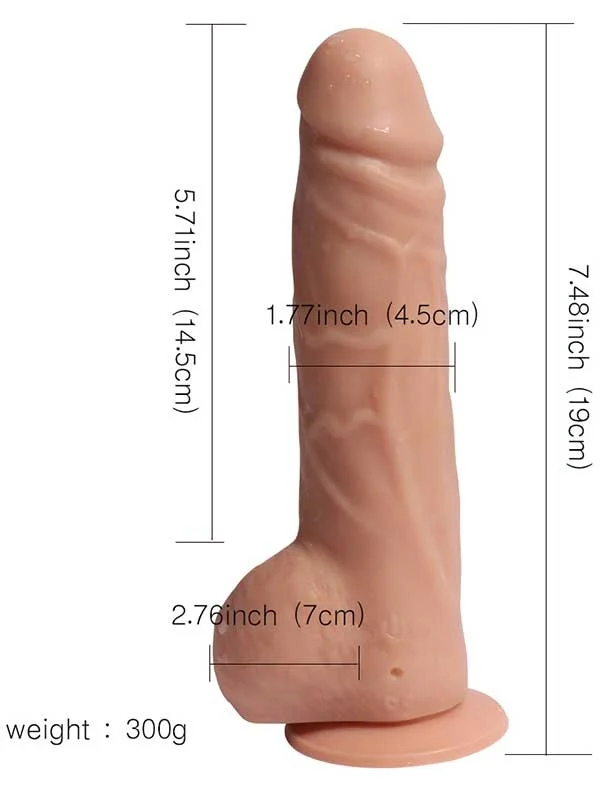 Şarjlı Uzaktan Kumandalı Titreşimli Realistik Dildo 19 cm ürün görseli