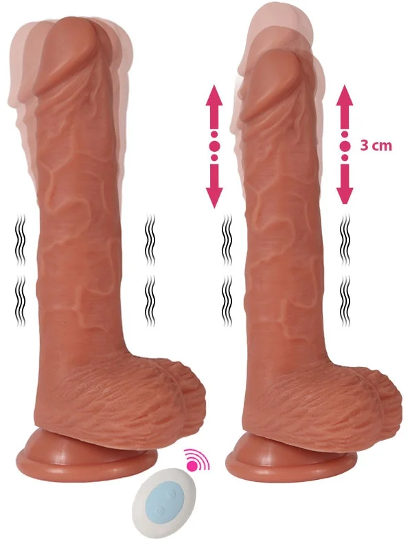 İleri Geri Hareketli Dönen Gövdeli Şarjlı Realistik Dildo 22 cm ürün görseli