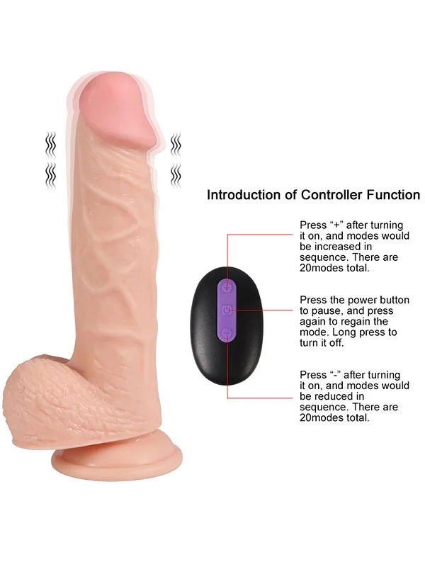 Şarjlı Uzaktan Kumandalı Gerçekçi Realistik Dildo 21 cm ürün görseli