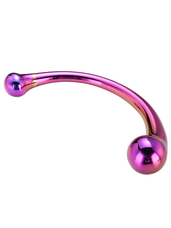 Çift Başlı Lüx Kavisli Cam Dildo ürün görseli