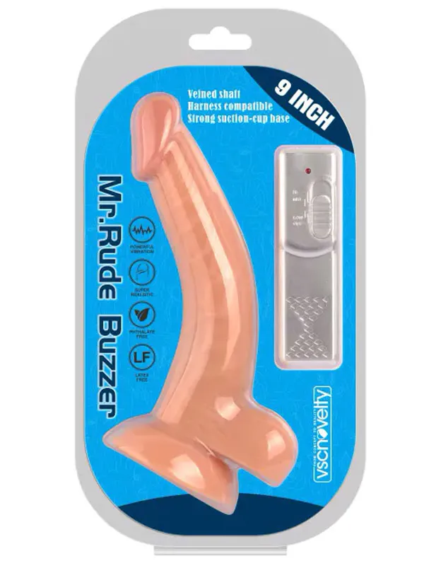 9” Eğik Titreşimli Realistik Penis 23 cm ürün görseli