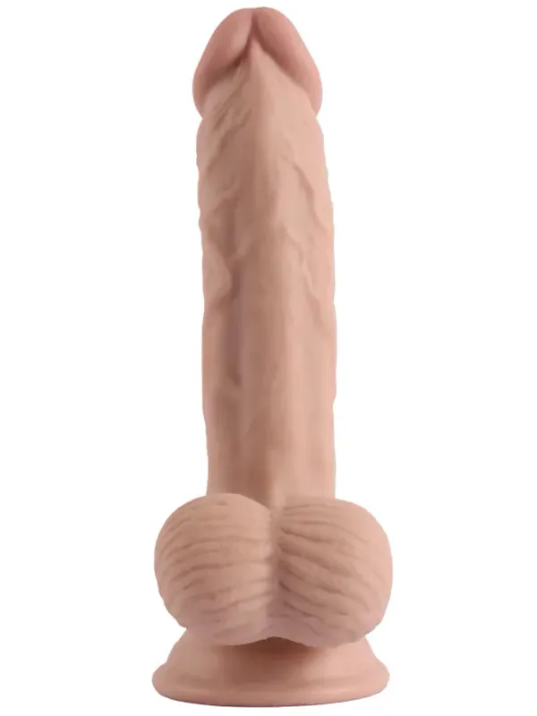7.6" Dual Layer Oynar Derili Realistik Dildo 19 cm ürün görseli