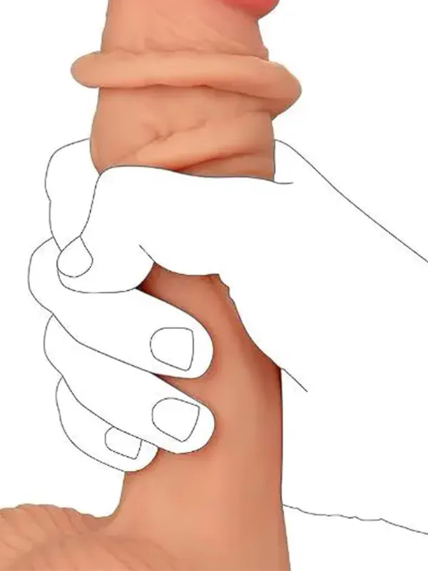 10" Çift Katmanlı Oynar Derili Gerçekçi Penis 25 cm ürün görseli